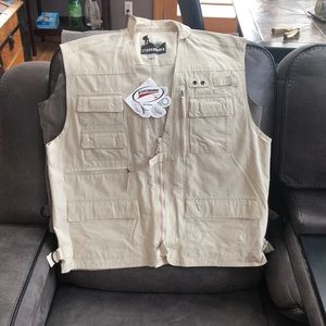 Two Huski Explorer Outdoor Cotton Nylon Vests NWT